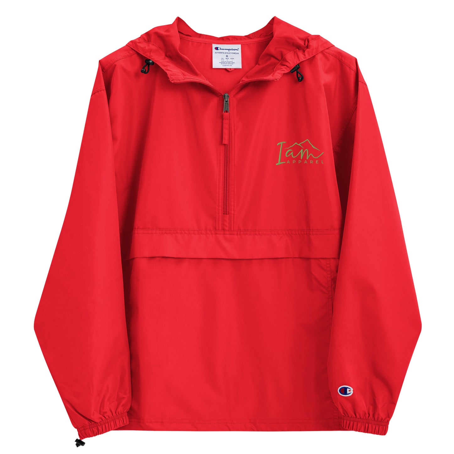 I Am Embroidered Champion Packable Jacket