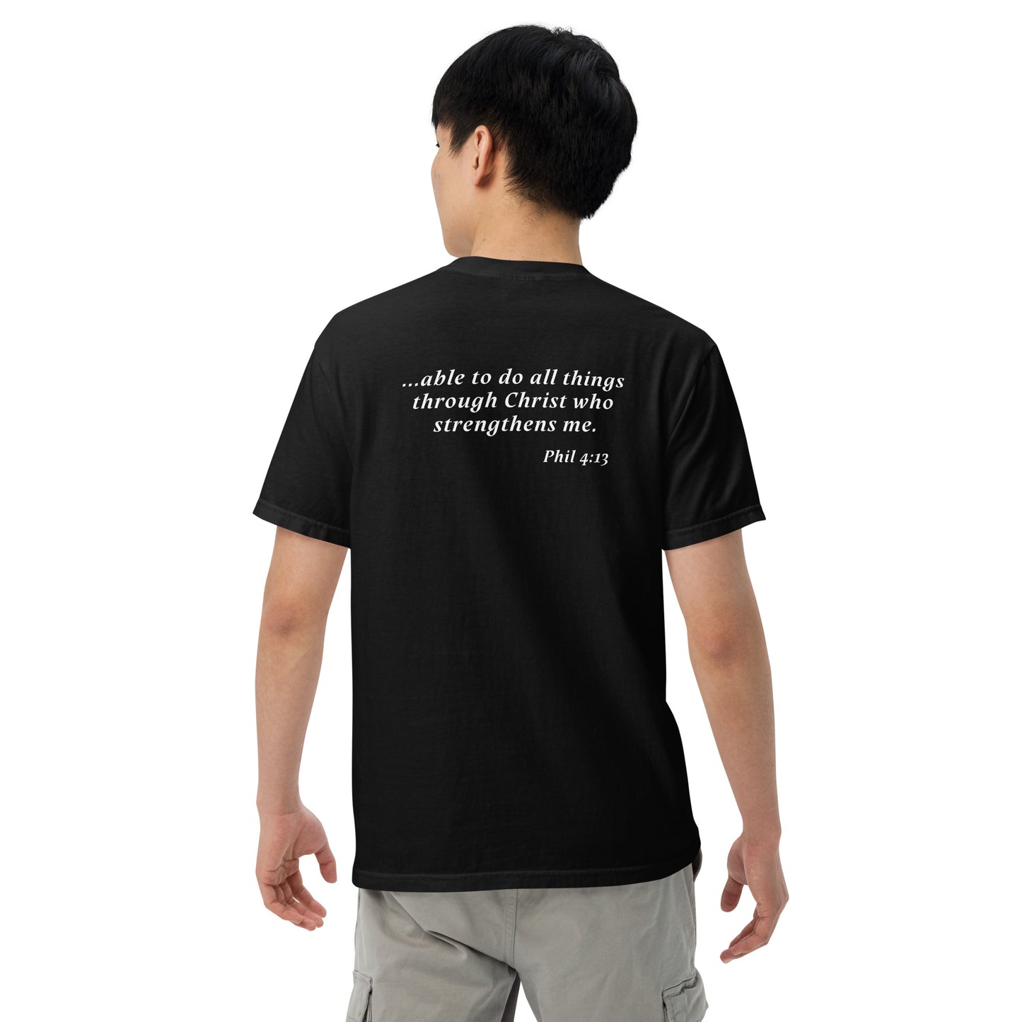 able to do all things - Men’s garment-dyed heavyweight t-shirt