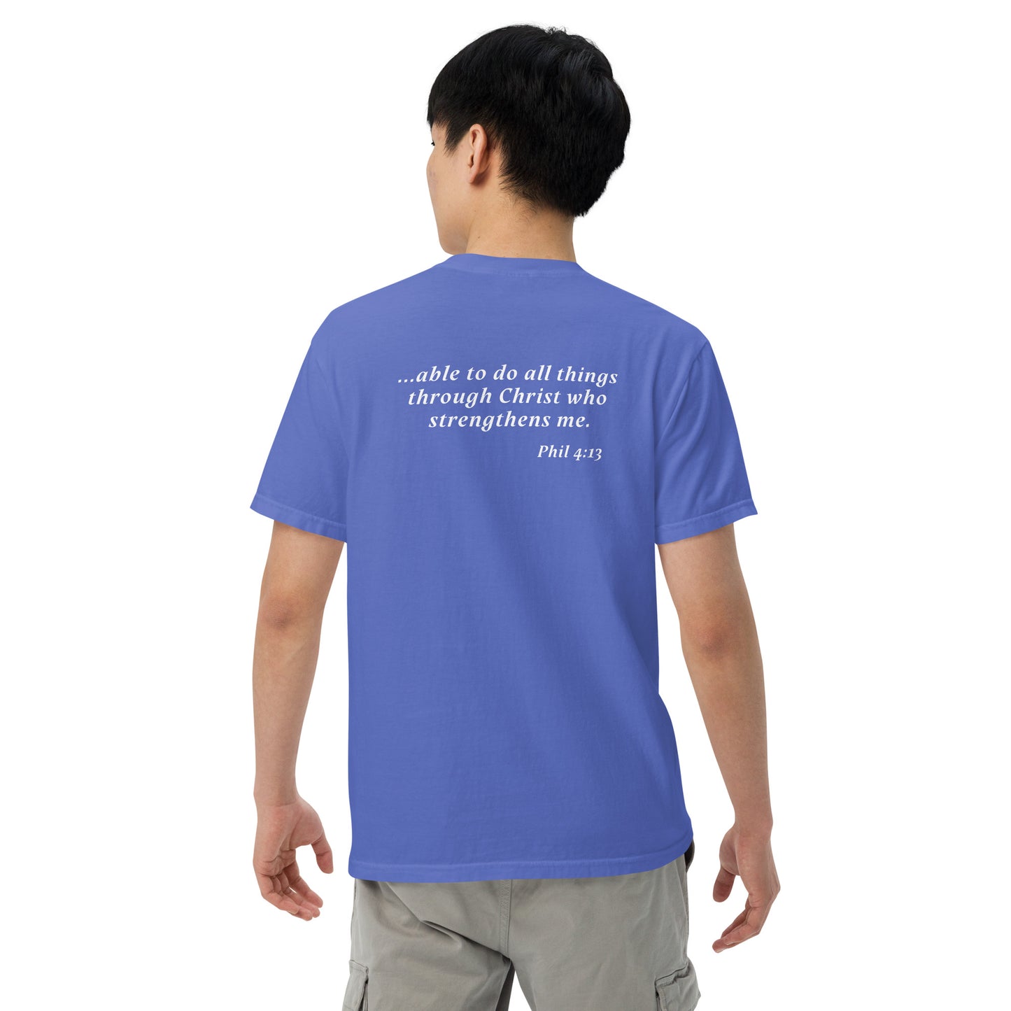 able to do all things - Men’s garment-dyed heavyweight t-shirt