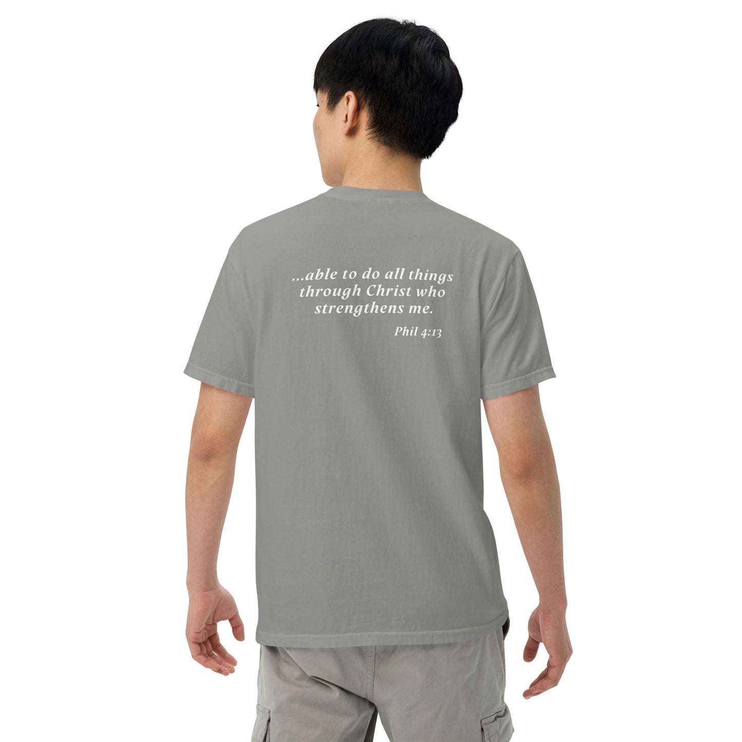 able to do all things - Men’s garment-dyed heavyweight t-shirt