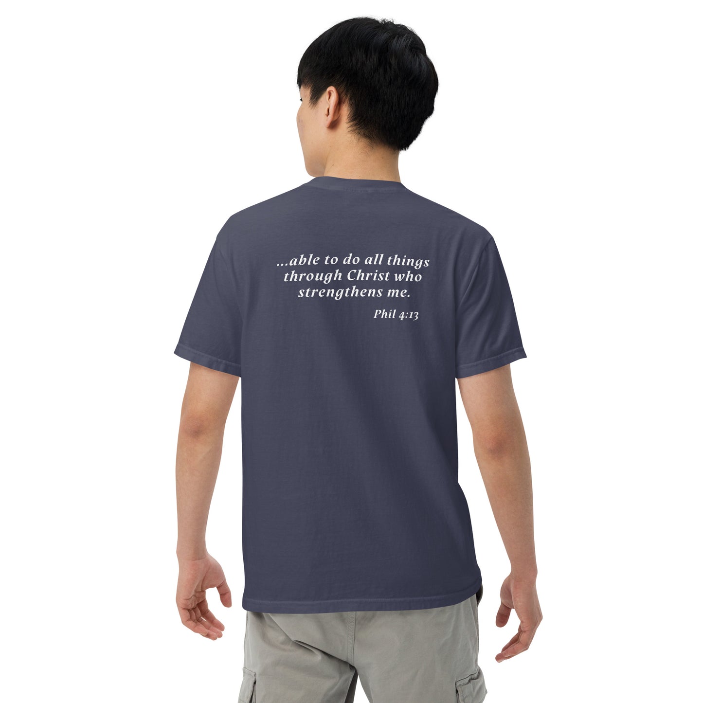 able to do all things - Men’s garment-dyed heavyweight t-shirt