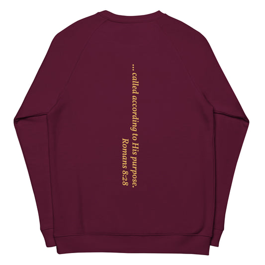 Called According To His Purpose - Unisex organic raglan sweatshirt