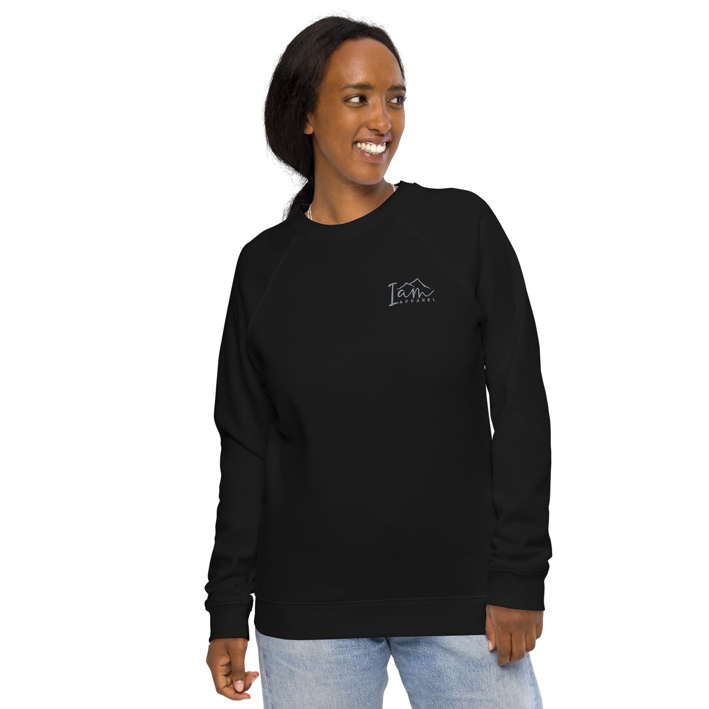 With Him Unisex organic raglan sweatshirt