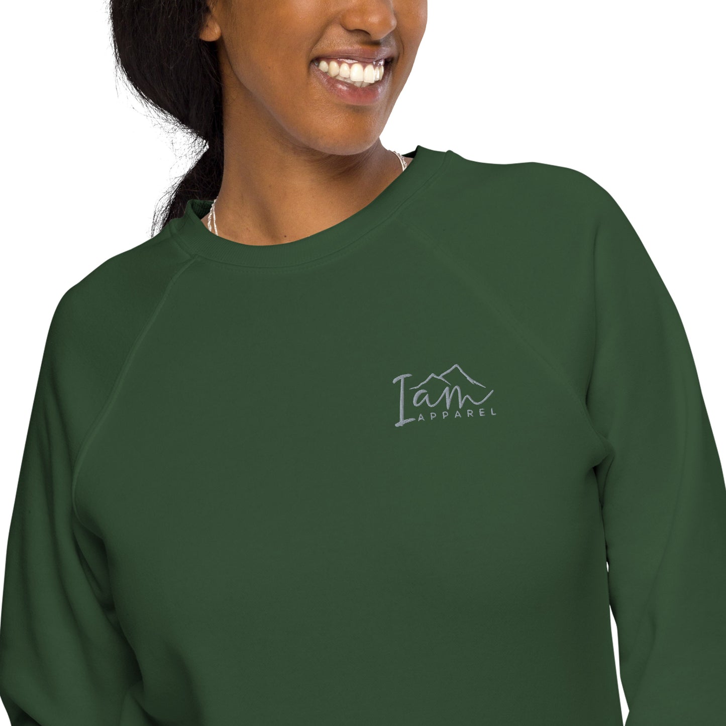 With Him Unisex organic raglan sweatshirt