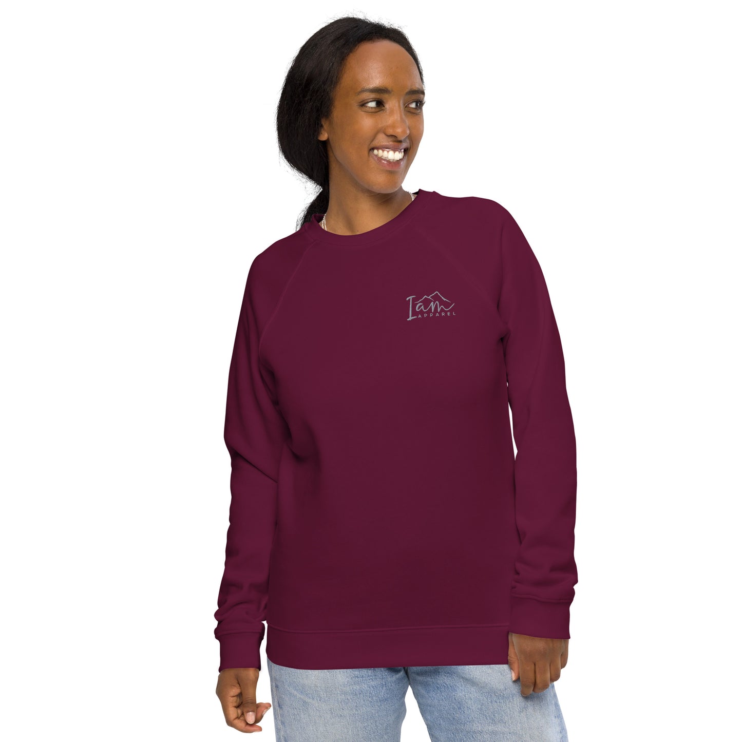 With Him Unisex organic raglan sweatshirt