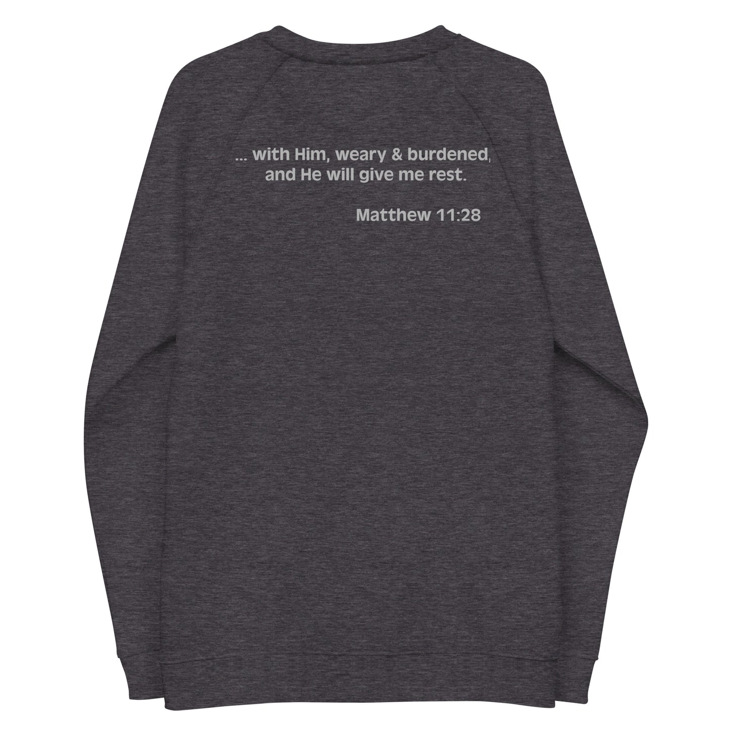 With Him Unisex organic raglan sweatshirt