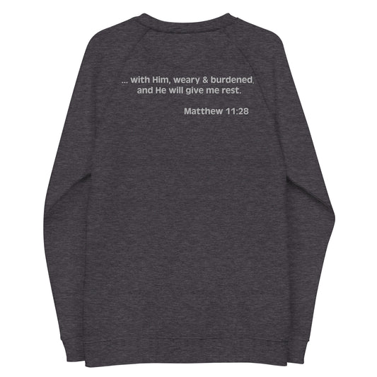 With Him Unisex organic raglan sweatshirt