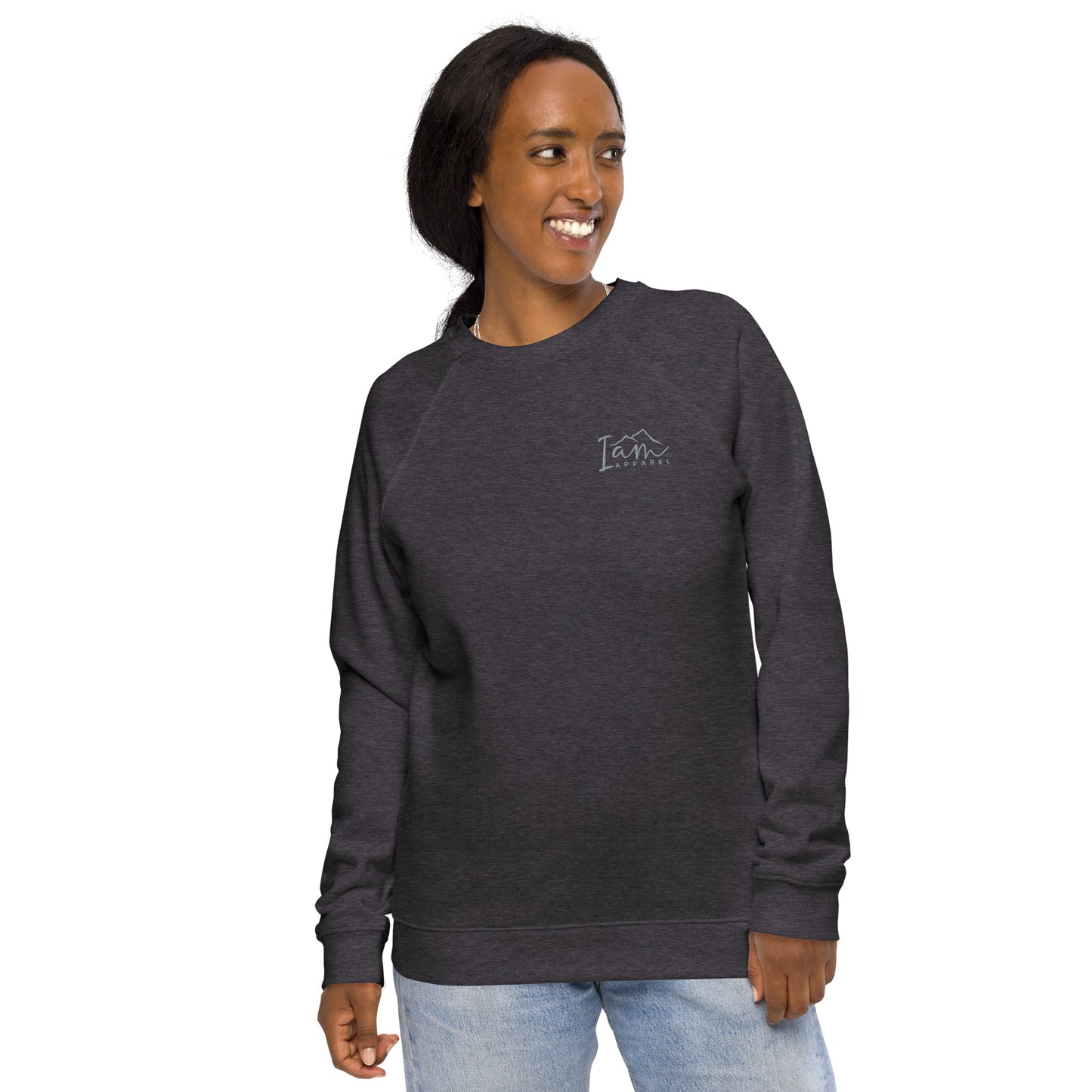 With Him Unisex organic raglan sweatshirt