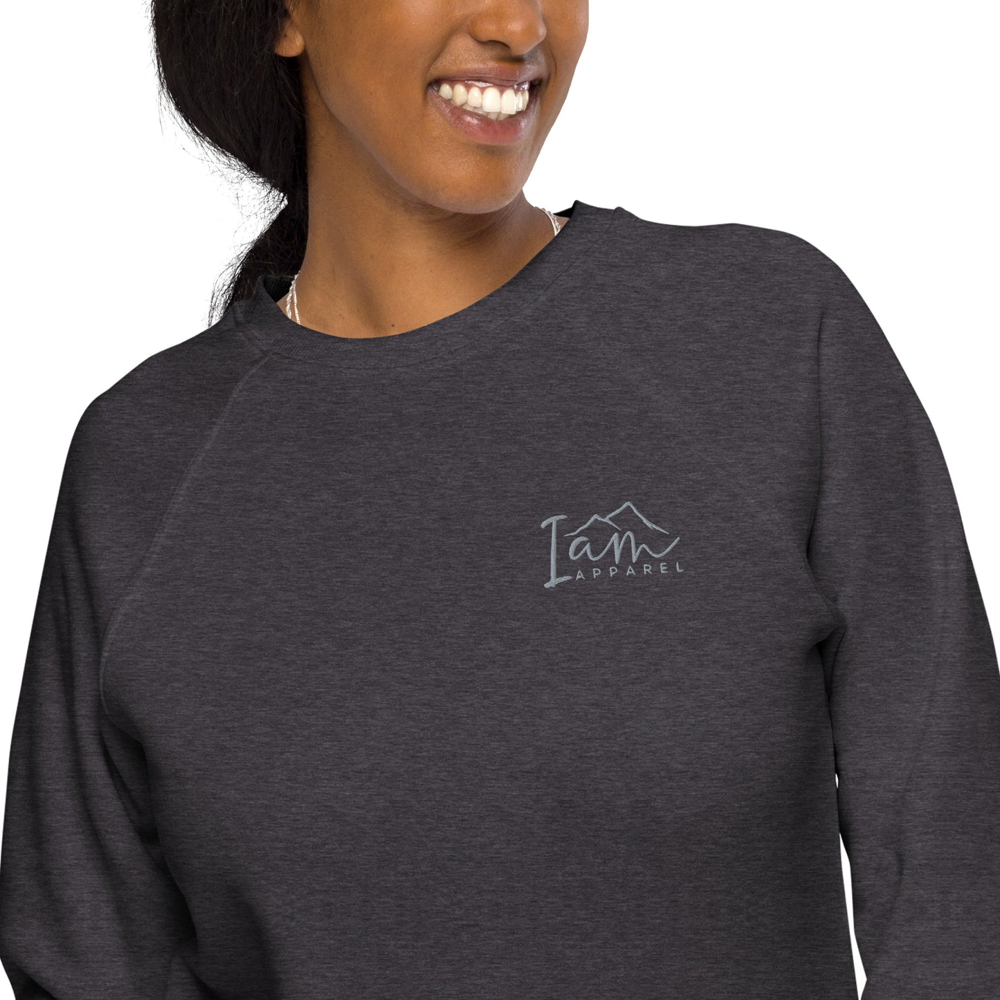 With Him Unisex organic raglan sweatshirt