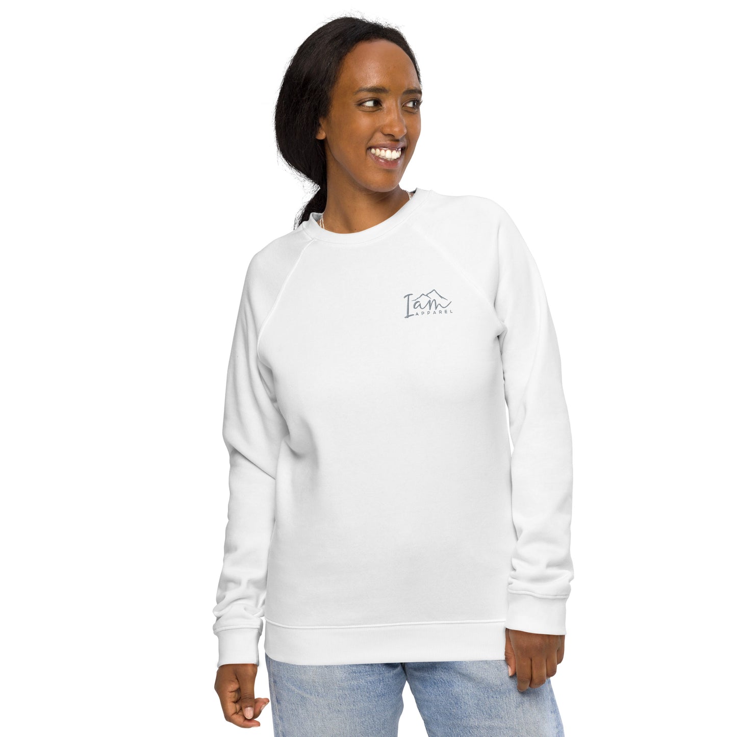 With Him Unisex organic raglan sweatshirt