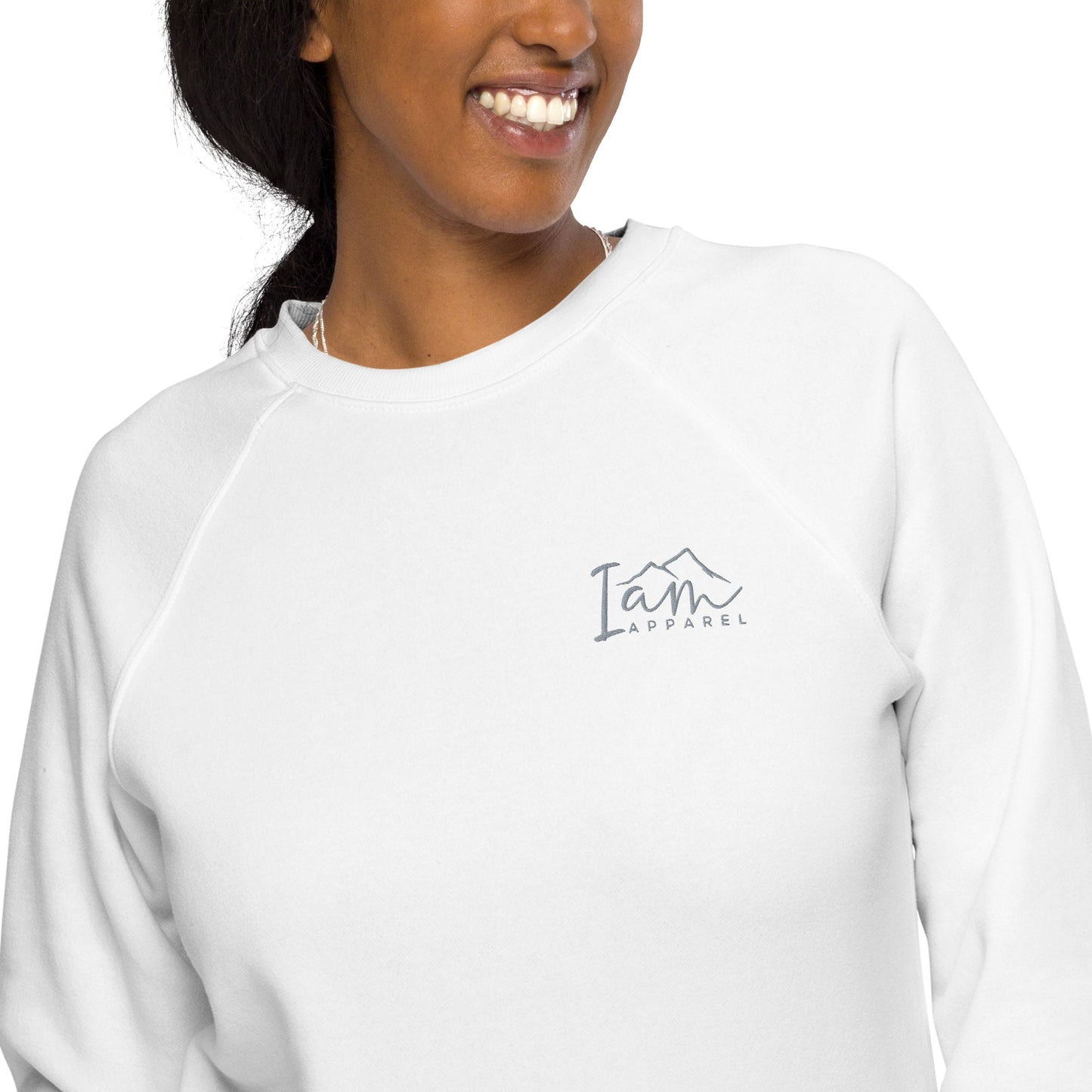 With Him Unisex organic raglan sweatshirt