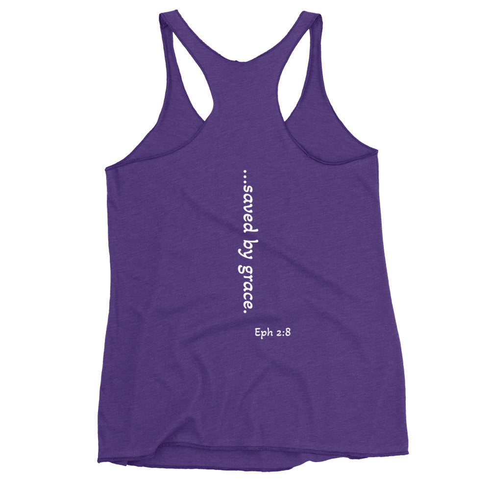 Saved By Grace - Women's Racerback Tank