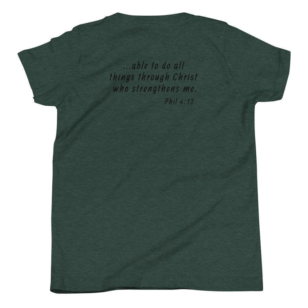 Able To Do All Things Youth Short Sleeve T-Shirt